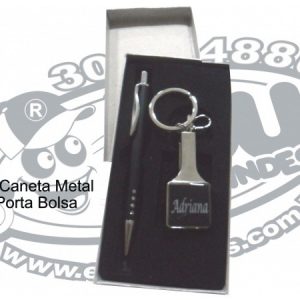 CANETA E PORTA BOLSA